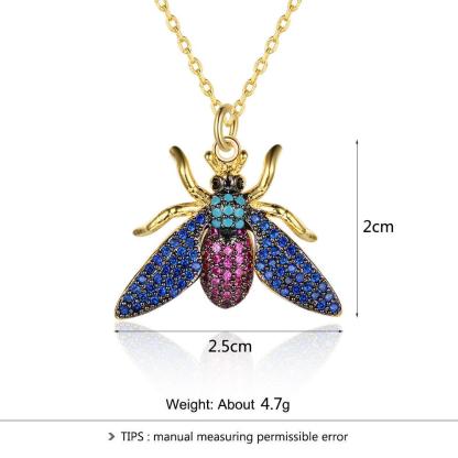 Unique Fashion Insect Jewelry Necklace with Lovely Bee Pendant for Women, Trendy Jewelry Accessories-Customized Jewel