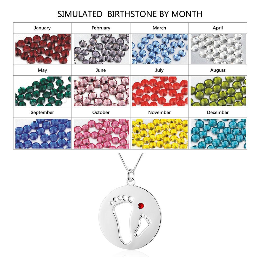 Footprint 925 Sterling Silver Necklaces, Fashion Jewelry for Girls, Trendy Women’s Pendants-Customized Jewel