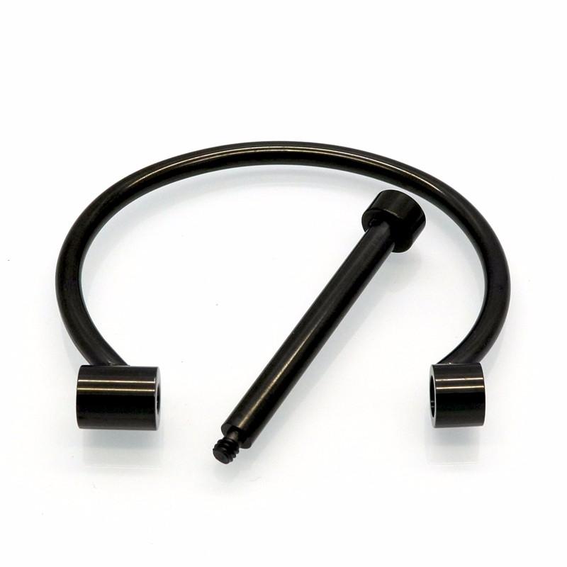 Shackle Screw Cuff Bangles for Women Punk Black Gun Rose Gold Color 316L Stainless Steel Bracelet-Customized Jewel