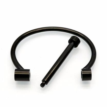 Shackle Screw Cuff Bangles for Women Punk Black Gun Rose Gold Color 316L Stainless Steel Bracelet-Customized Jewel