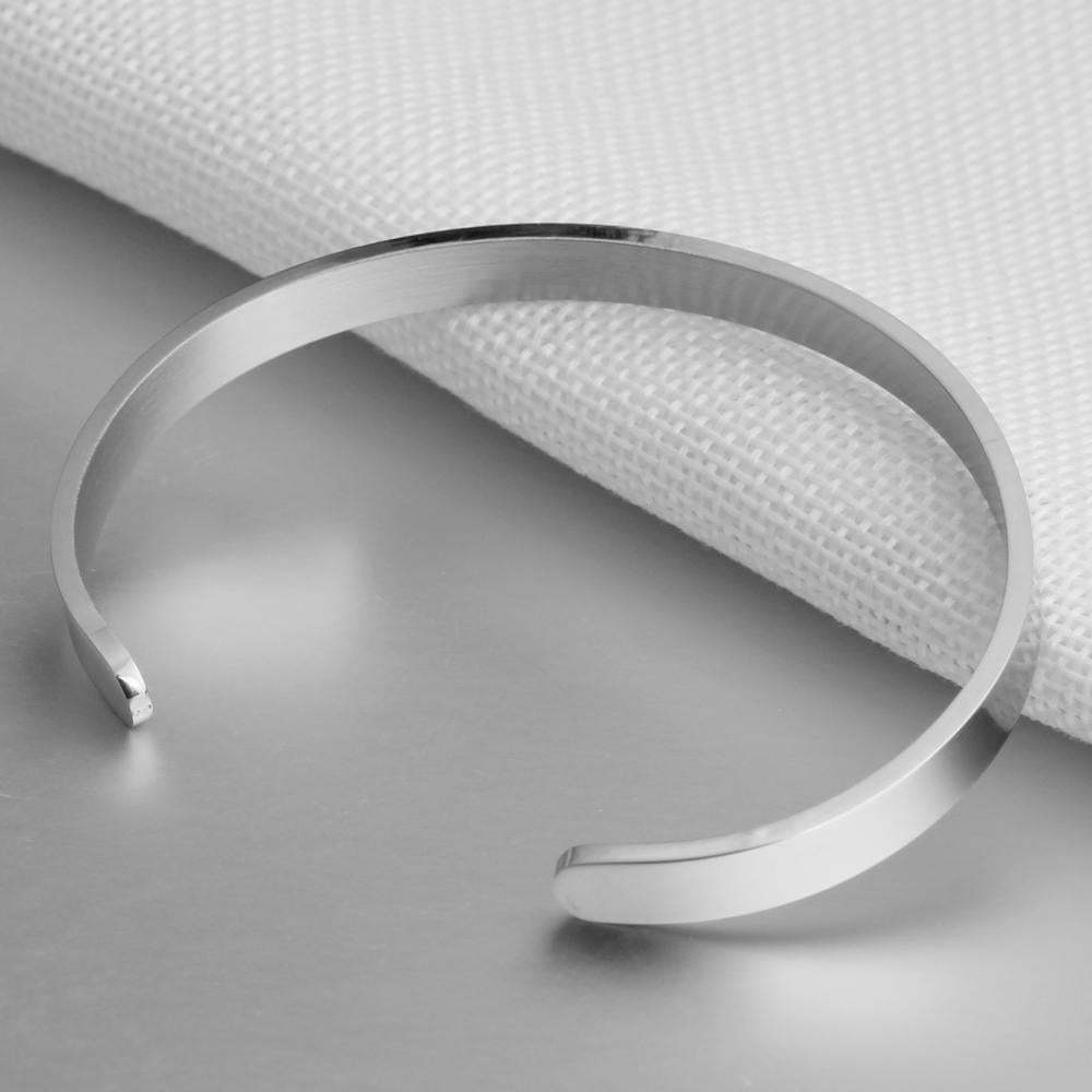 5mm Personalized ID Bangles Engrave Name Promise Love Stainless Steel 3 Color Unisex-Customized Jewel