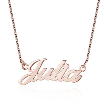 Personalized Copper Customized Nameplate Pendant Necklace, 3 Color Option, Fashion Jewelry Gift for Women-Customized Jewel