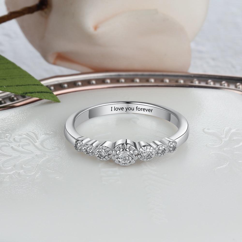 Personalized Sterling Silver Ring Bands - Engravable with Name or Phrase - Customized Gift for Special Occasion-Customized Jewel