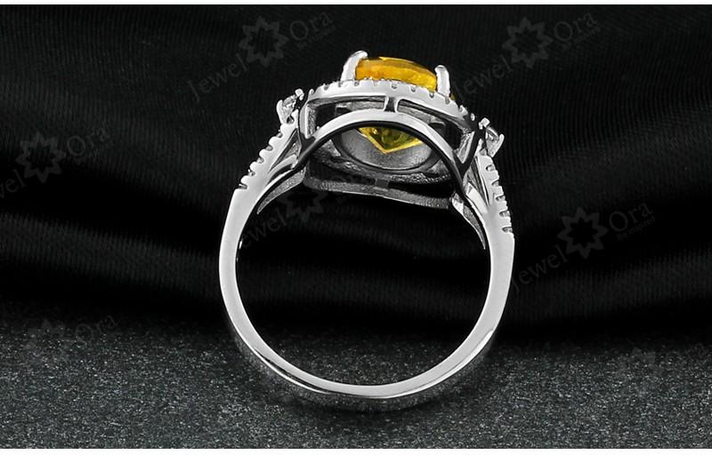 925 Sterling Silver Natural Sparkling Stone Rings for Women, Fashion Jewelry with Gift Box-Customized Jewel