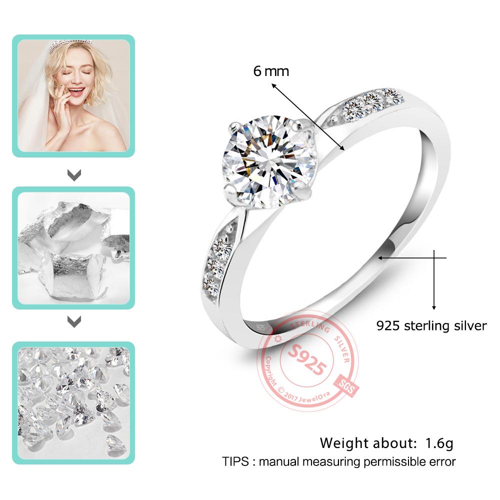 925 Sterling Silver Wedding Promise Rings for Women – Classic Bridesmaid Gifts – Cubic Zirconia Fashion Jewelry-Customized Jewel