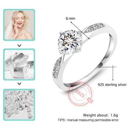 925 Sterling Silver Wedding Promise Rings for Women – Classic Bridesmaid Gifts – Cubic Zirconia Fashion Jewelry-Customized Jewel