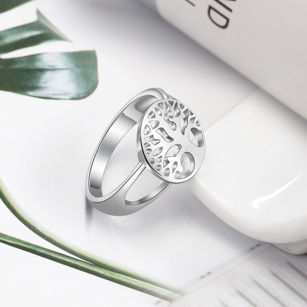 Classic Tree of Life Ring - 925 Sterling Silver Metal - Women Fashion Accessories - Mother’s Day Gifts-Customized Jewel