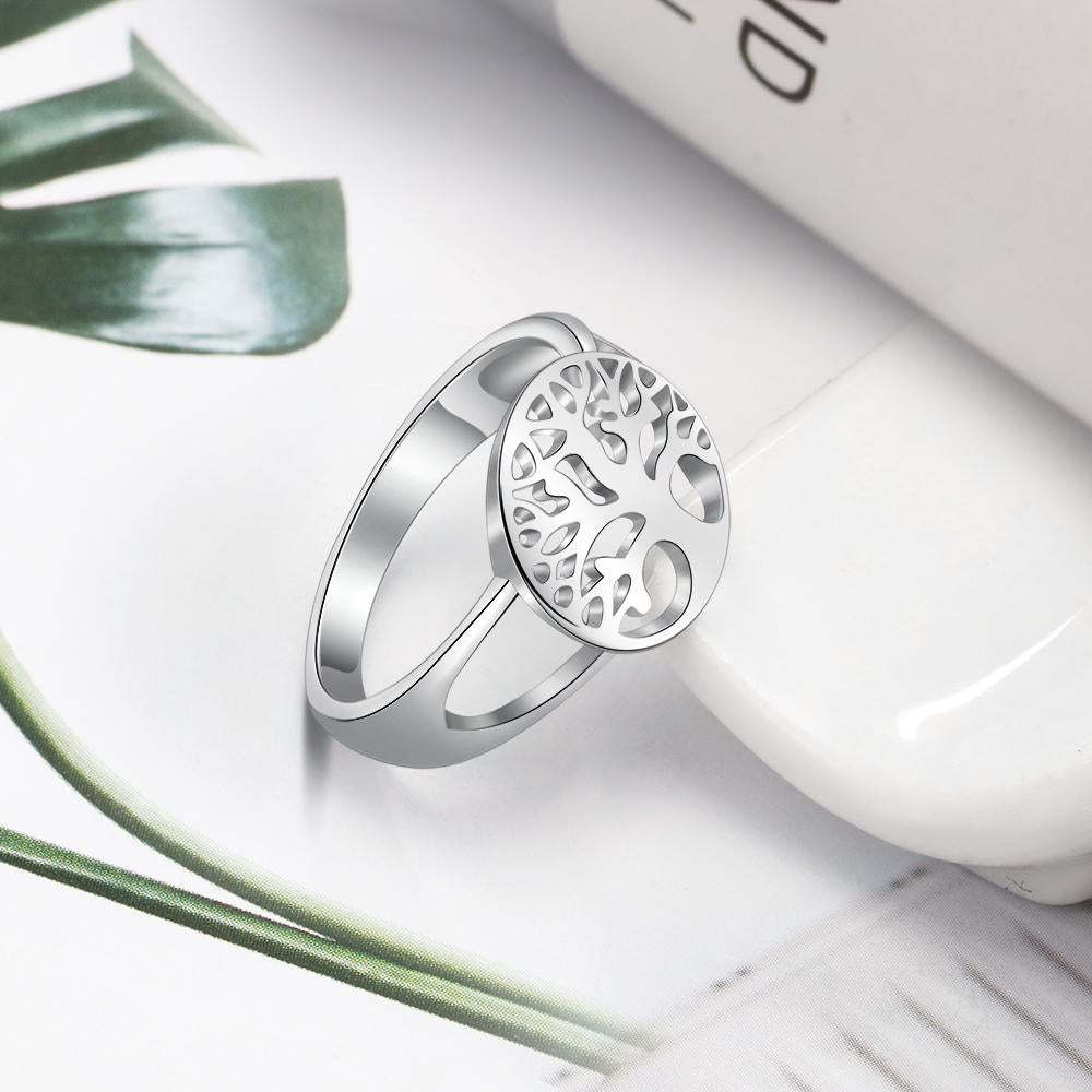 Classic Tree of Life Ring - 925 Sterling Silver Metal - Women Fashion Accessories - Mother’s Day Gifts-Customized Jewel
