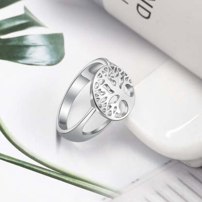 Classic Tree of Life Ring - 925 Sterling Silver Metal - Women Fashion Accessories - Mother’s Day Gifts-Customized Jewel