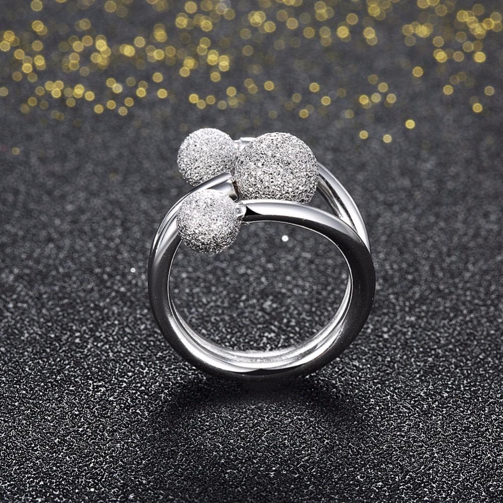Solid 925 Sterling Silver Adjustable Rings for Women – Surround Ball Design – Party Jewelry Gift Ideas for Mom-Customized Jewel