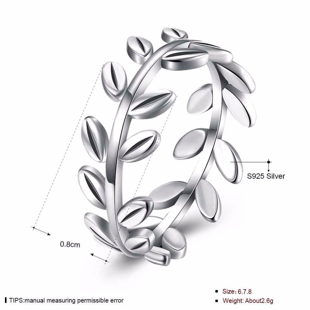 925 Sterling Silver Leaves Rings, Fashion Jewelry Gift for Women-Customized Jewel