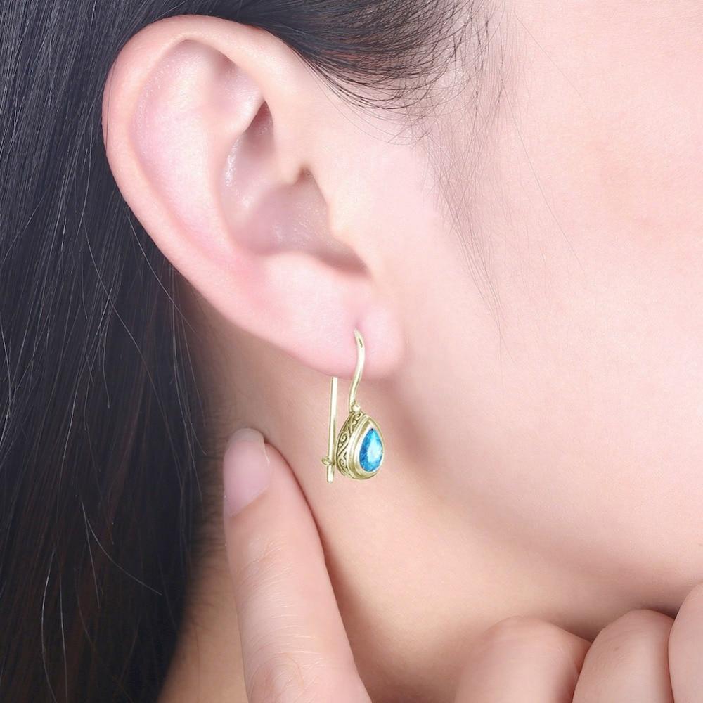 Trendy & Classy 925 Sterling Silver Drop Earrings for Women with Cubic Zirconia Decoration-Customized Jewel