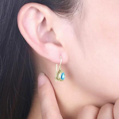 Trendy & Classy 925 Sterling Silver Drop Earrings for Women with Cubic Zirconia Decoration-Customized Jewel