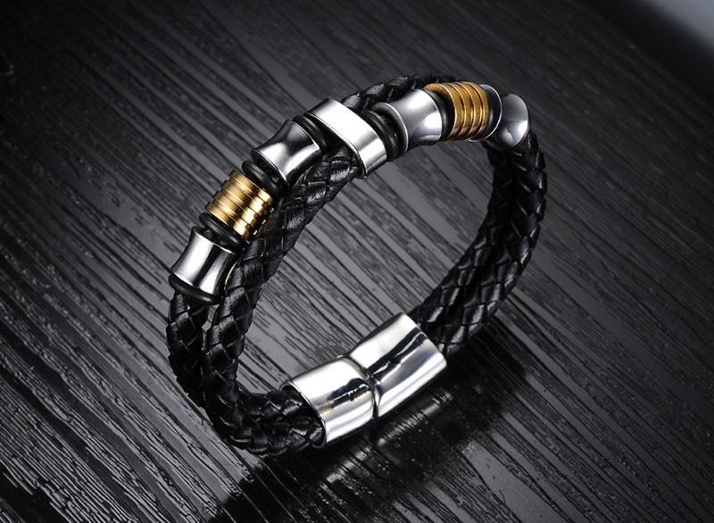 Trendy Stainless Steel Men Bracelet Wrap Wristband For Men Classic Bracelet Men Bangle Jewelry Best Man Gifts-Customized Jewel
