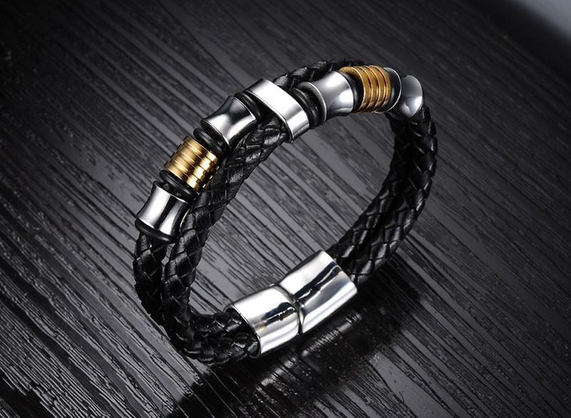 Trendy Stainless Steel Men Bracelet Wrap Wristband For Men Classic Bracelet Men Bangle Jewelry Best Man Gifts-Customized Jewel