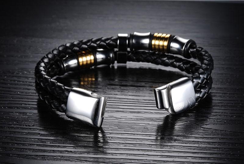 Trendy Stainless Steel Men Bracelet Wrap Wristband For Men Classic Bracelet Men Bangle Jewelry Best Man Gifts-Customized Jewel