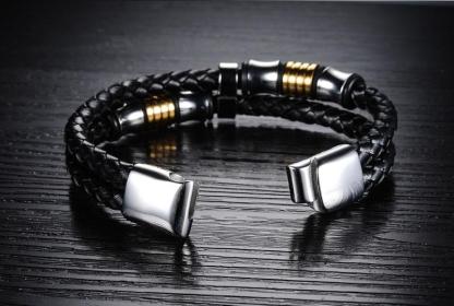 Trendy Stainless Steel Men Bracelet Wrap Wristband For Men Classic Bracelet Men Bangle Jewelry Best Man Gifts-Customized Jewel
