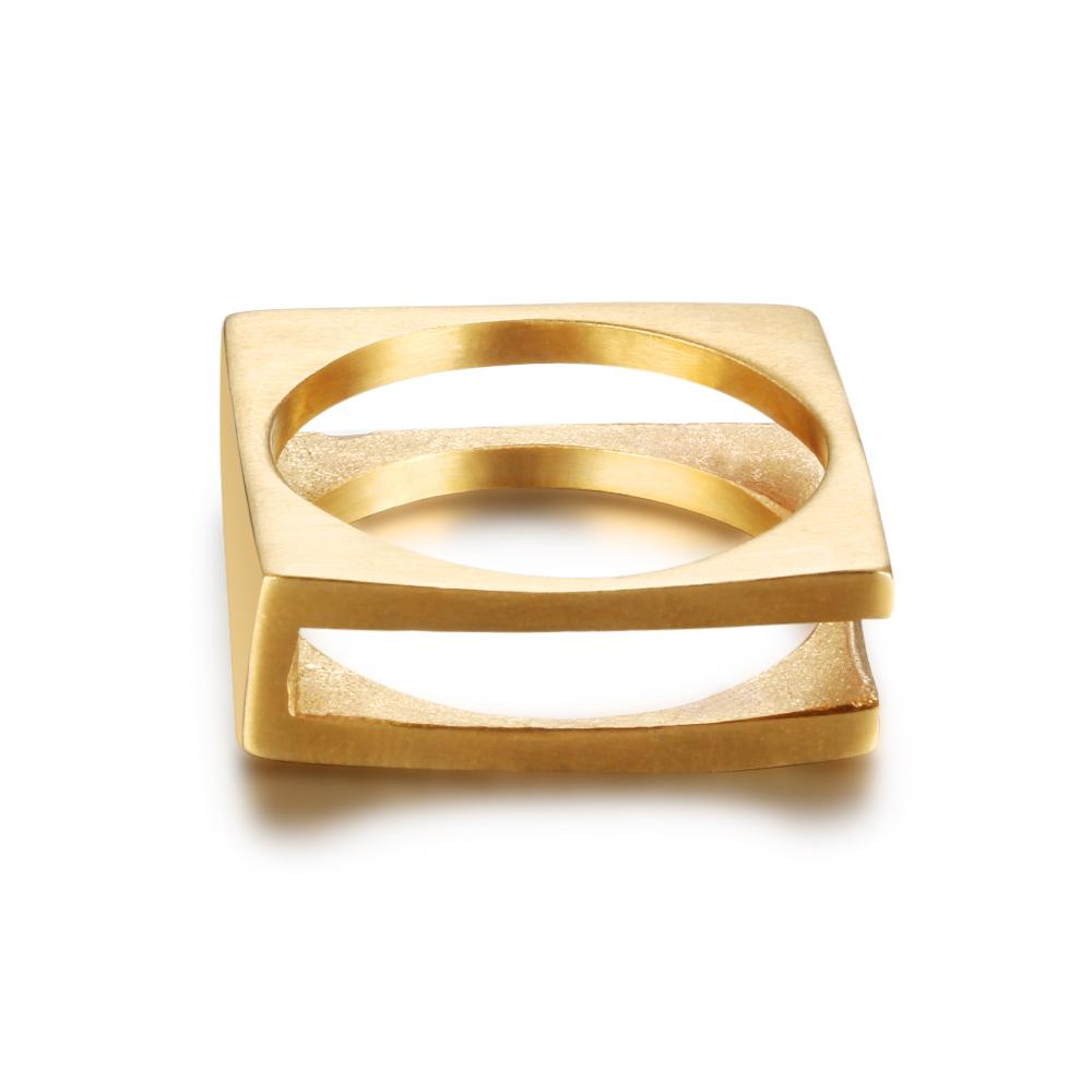 Personalized Stainless Steel Ring - Forever Engraved Jewelry - Square Shape Designed Ring - Customized Gifts-Customized Jewel