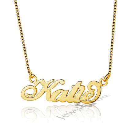 Personalised 925 Sterling Silver Necklace for Women with Custom Nameplate Pendant, Fine Jewelry Anniversary Gift-Customized Jewel