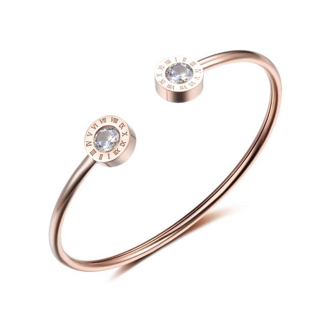 Adjustable Open Stainless Steel Bracelet Bangles 3 Color Cuff Bracelets for Women Jewelry Gift for Girls-Customized Jewel