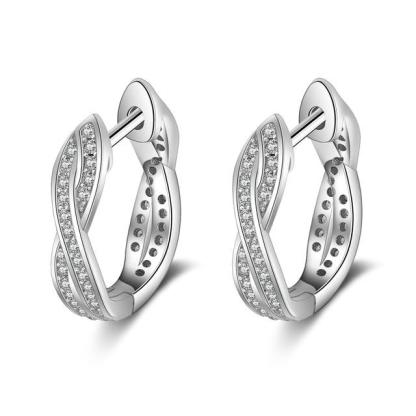 Solid 925 Sterling Silver Stud Earrings for Women Silver 925 Jewelry Women Cubic Zirconia Heart Leaf Earrings for Girls-Customized Jewel