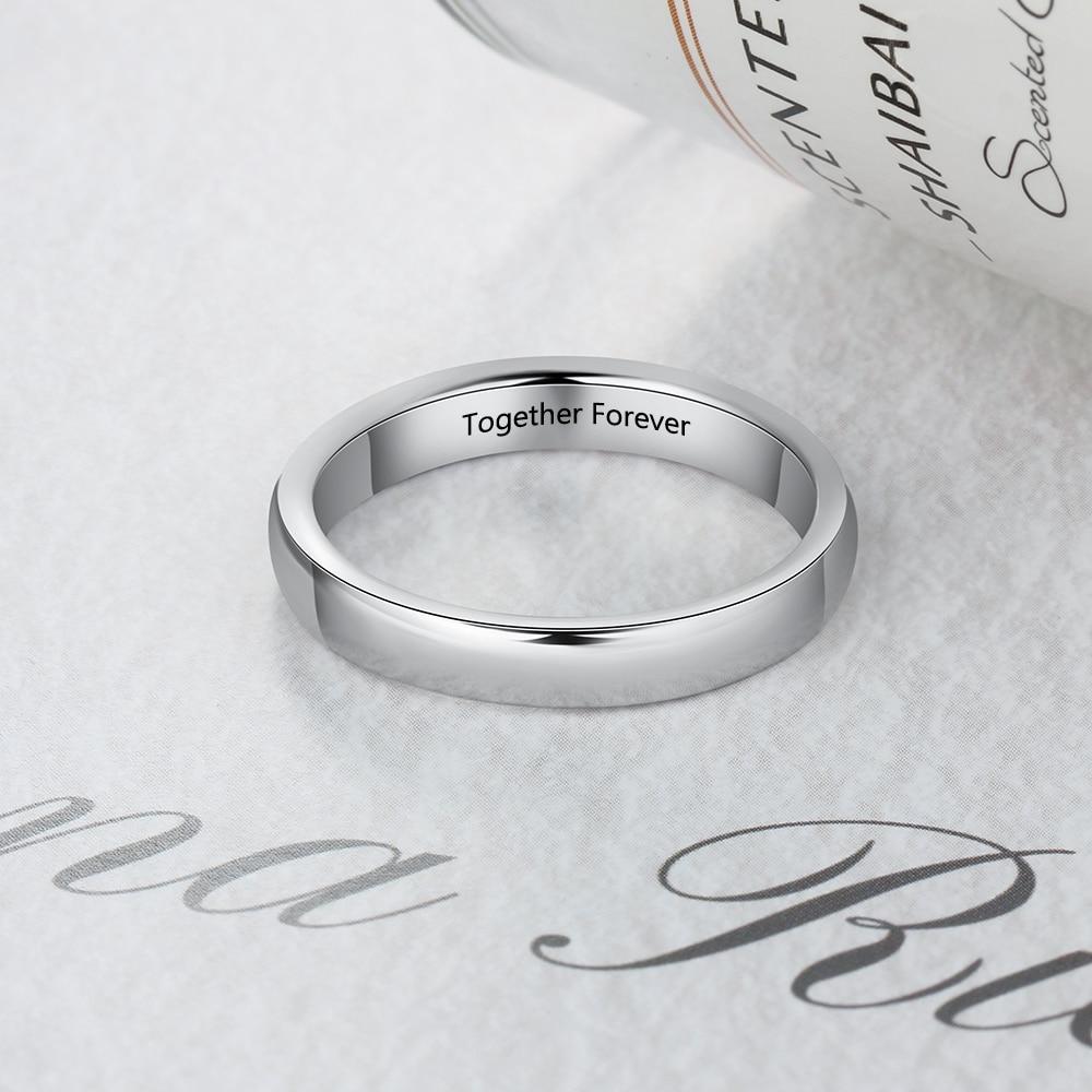 Classic Style - Personalized Silver Ring-Customized Jewel
