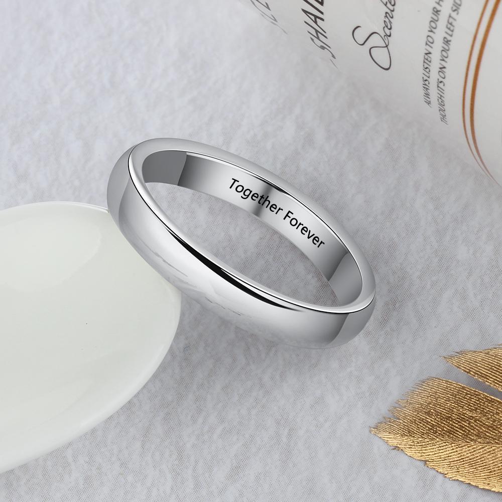 Classic Style - Personalized Silver Ring-Customized Jewel