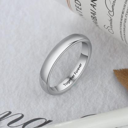 Classic Style - Personalized Silver Ring-Customized Jewel