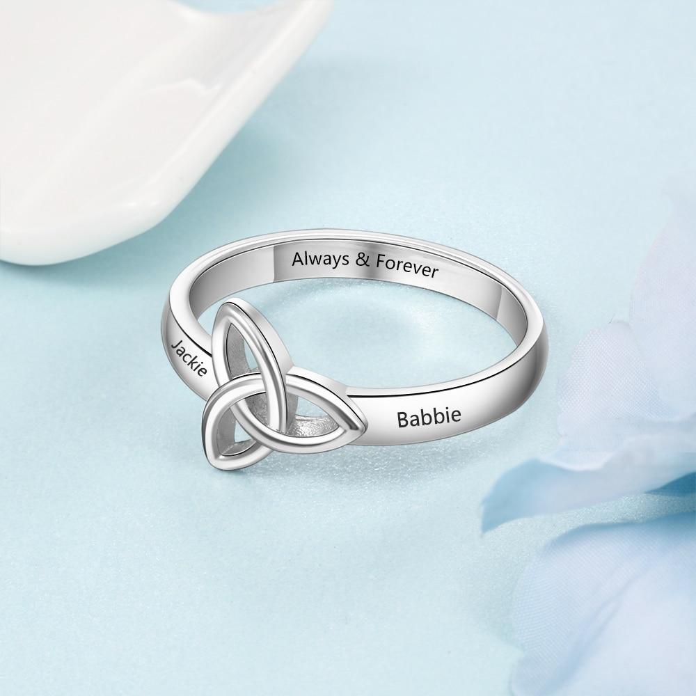 Celtics Knot - Personalized Silver Ring-Customized Jewel