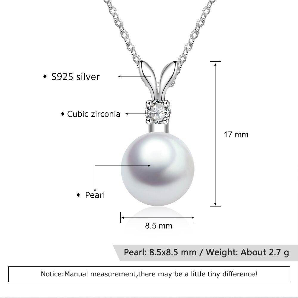 Elegant 925 Sterling Silver Pearl Necklace with Cute Rabbit Ears Pendant-Customized Jewel