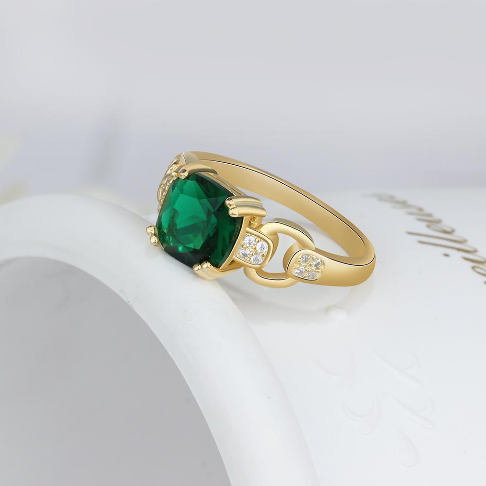 Gold Color Cubic Zirconia Stone Vintage Copper Rings, Customize Birthstone, Jewelry Gift for Women-Customized Jewel