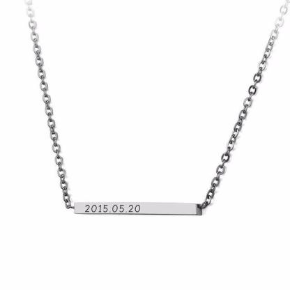Customized Stainless Steel Engraved Nameplate Necklace, 3 Color Options, Personalized Trendy Jewelry-Customized Jewel