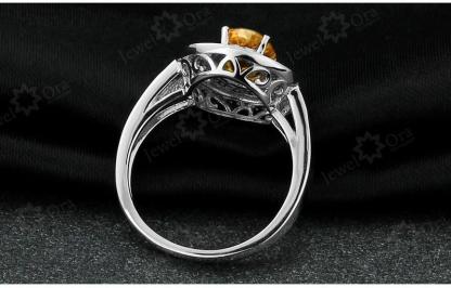 925 Sterling Silver Natural Ring with Semi-precious Stone, Fashion Jewelry Gift for Women, Comes with Box-Customized Jewel