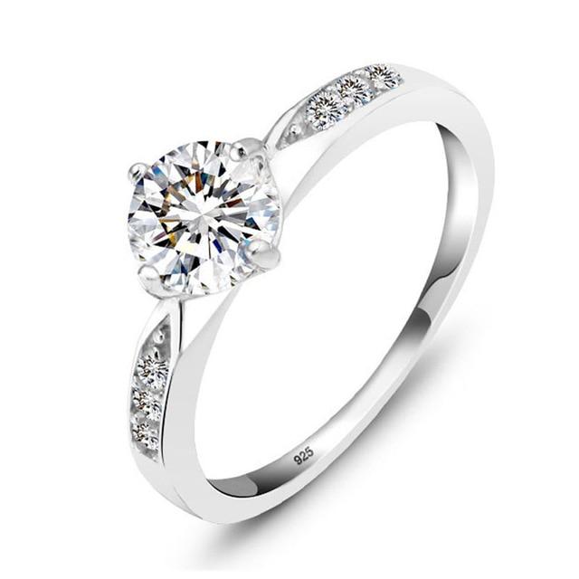 925 Sterling Silver Wedding Promise Rings for Women – Classic Bridesmaid Gifts – Cubic Zirconia Fashion Jewelry-Customized Jewel