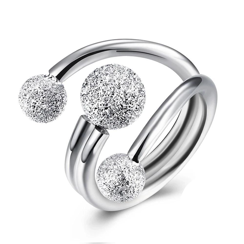 Solid 925 Sterling Silver Adjustable Rings for Women – Surround Ball Design – Party Jewelry Gift Ideas for Mom-Customized Jewel