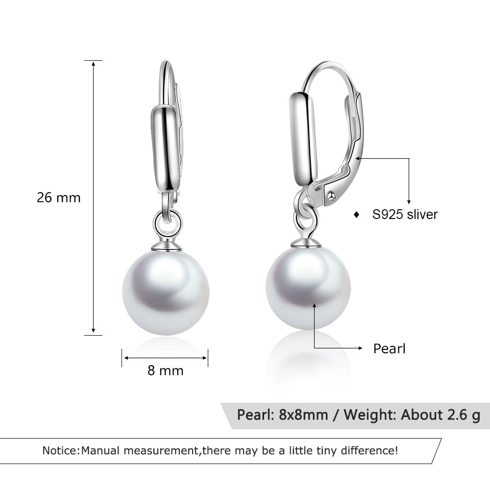 Classy 925 Sterling Silver Pearl Hoop Earrings for Women, Best Jewelry Gift for Birthday, Wedding, etc.,-Customized Jewel
