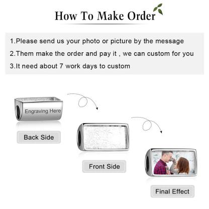 Personalized Custom Beads for Bracelet & Necklace, Add Custom Photo & Engrave Text, trendy Gift-Customized Jewel