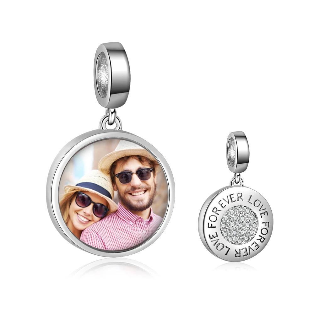 Custom DIY Photo Round Charms Fit Bracelets Pendants Personalized Beads for Jewelry Making Gift for Wife-Customized Jewel