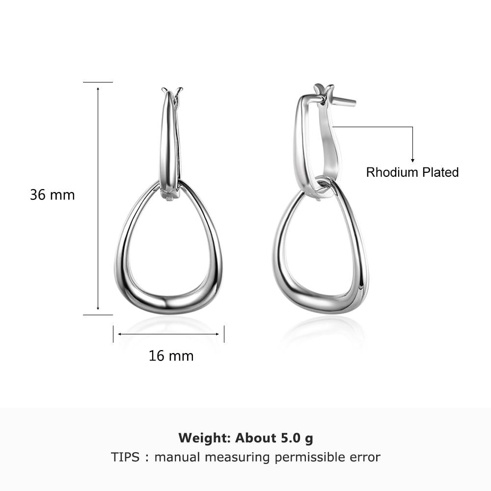 Irregular Shape Hollow Design Hoop Earrings For Women Fashion Rhodium Plated Jewelry Party Gift-Customized Jewel