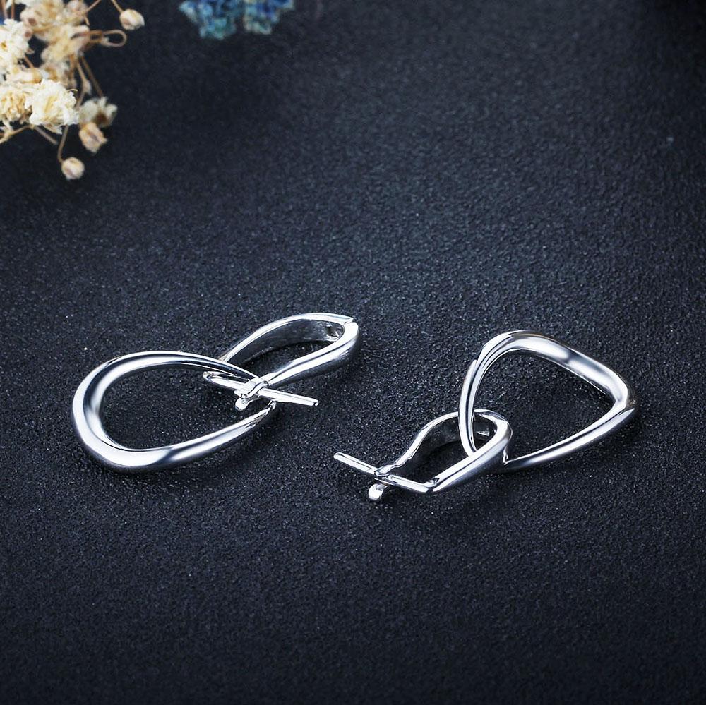 Irregular Shape Hollow Design Hoop Earrings For Women Fashion Rhodium Plated Jewelry Party Gift-Customized Jewel