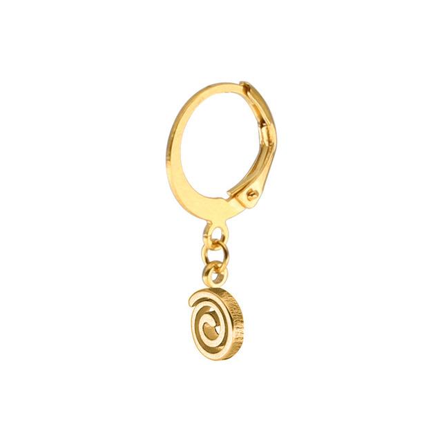 Stainless Steel Swirl Ring Pendant Earrings-Customized Jewel