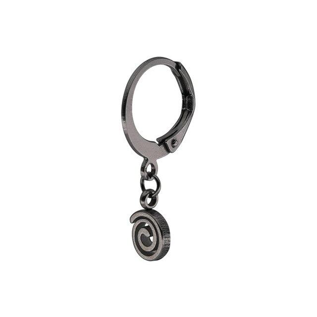 Stainless Steel Swirl Ring Pendant Earrings-Customized Jewel