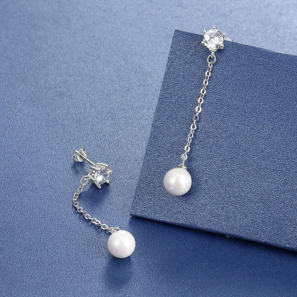 Women’s 925 Sterling Silver Long Tassel Pearl Drop Earrings, Wedding Jewelry Accessory Gift for Her-Customized Jewel