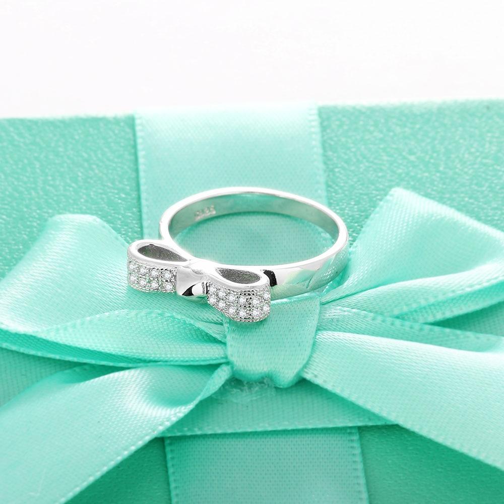 925 Sterling Silver Bowknot Ring Fashion Jewelry Gift for Women-Customized Jewel