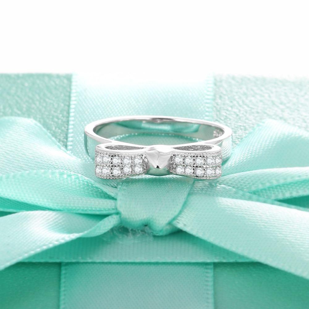 925 Sterling Silver Bowknot Ring Fashion Jewelry Gift for Women-Customized Jewel