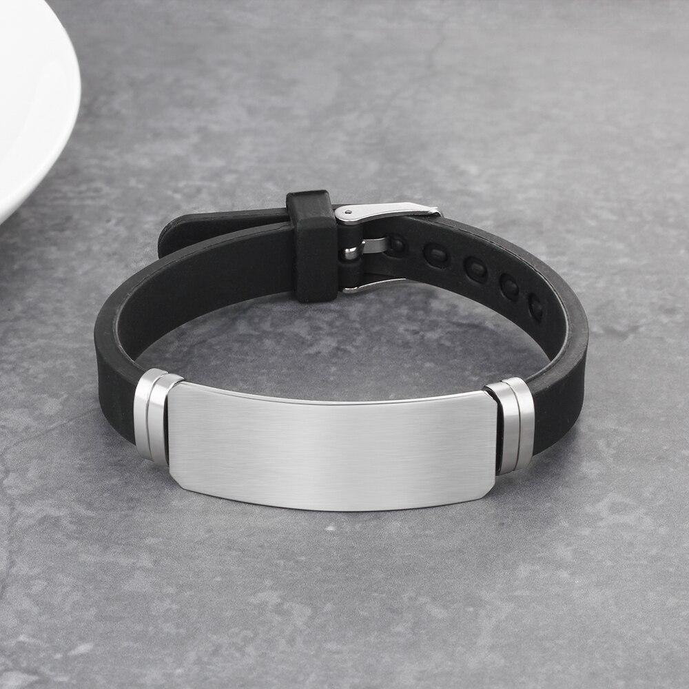 Personalized Stainless Steel ID Bracelets for Men with Custom Name Engraved, Jewelry Bangles for Men & Women-Customized Jewel