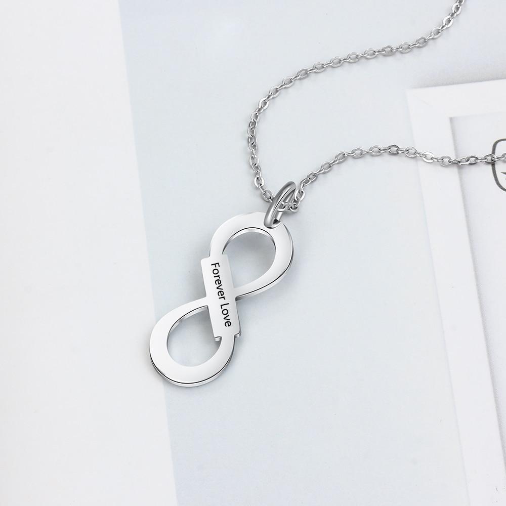 Personalized Stainless Steel Name Necklace with Infinity Love Pendant, Trendy Jewelry Gift for Her-Customized Jewel