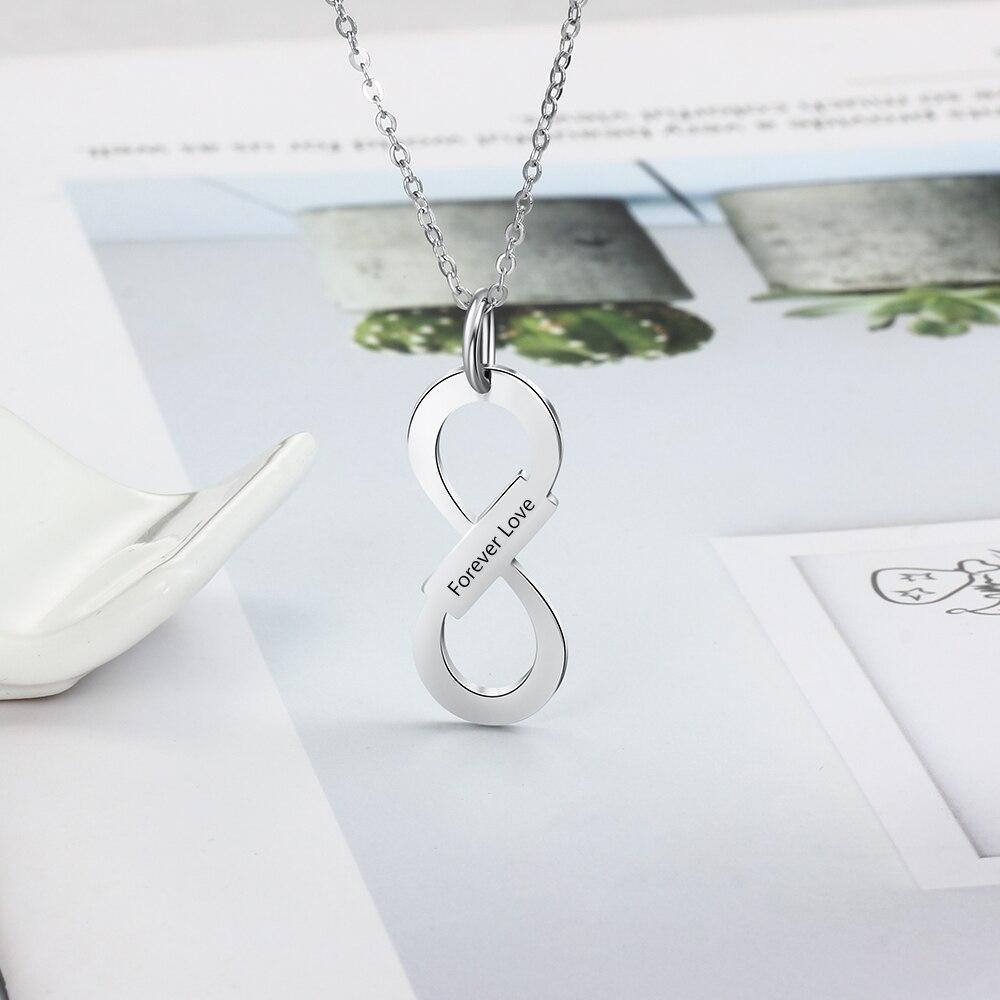 Personalized Stainless Steel Name Necklace with Infinity Love Pendant, Trendy Jewelry Gift for Her-Customized Jewel