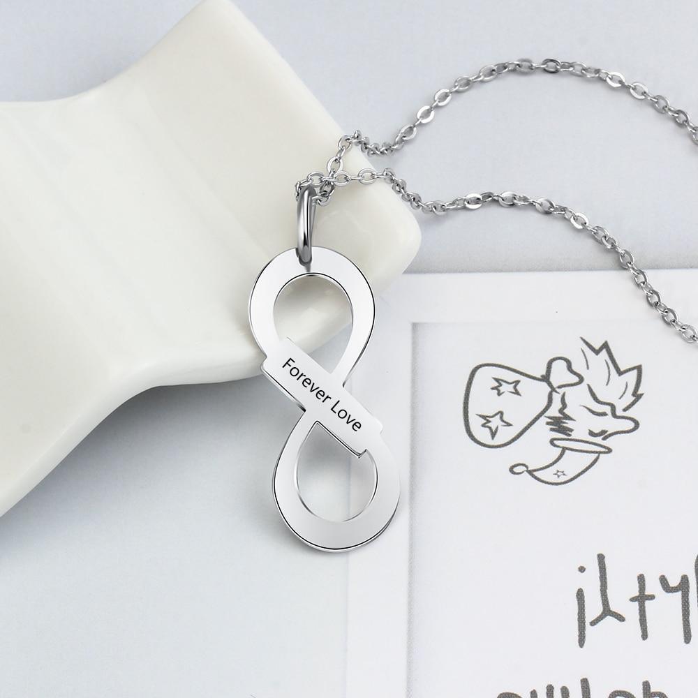 Personalized Stainless Steel Name Necklace with Infinity Love Pendant, Trendy Jewelry Gift for Her-Customized Jewel