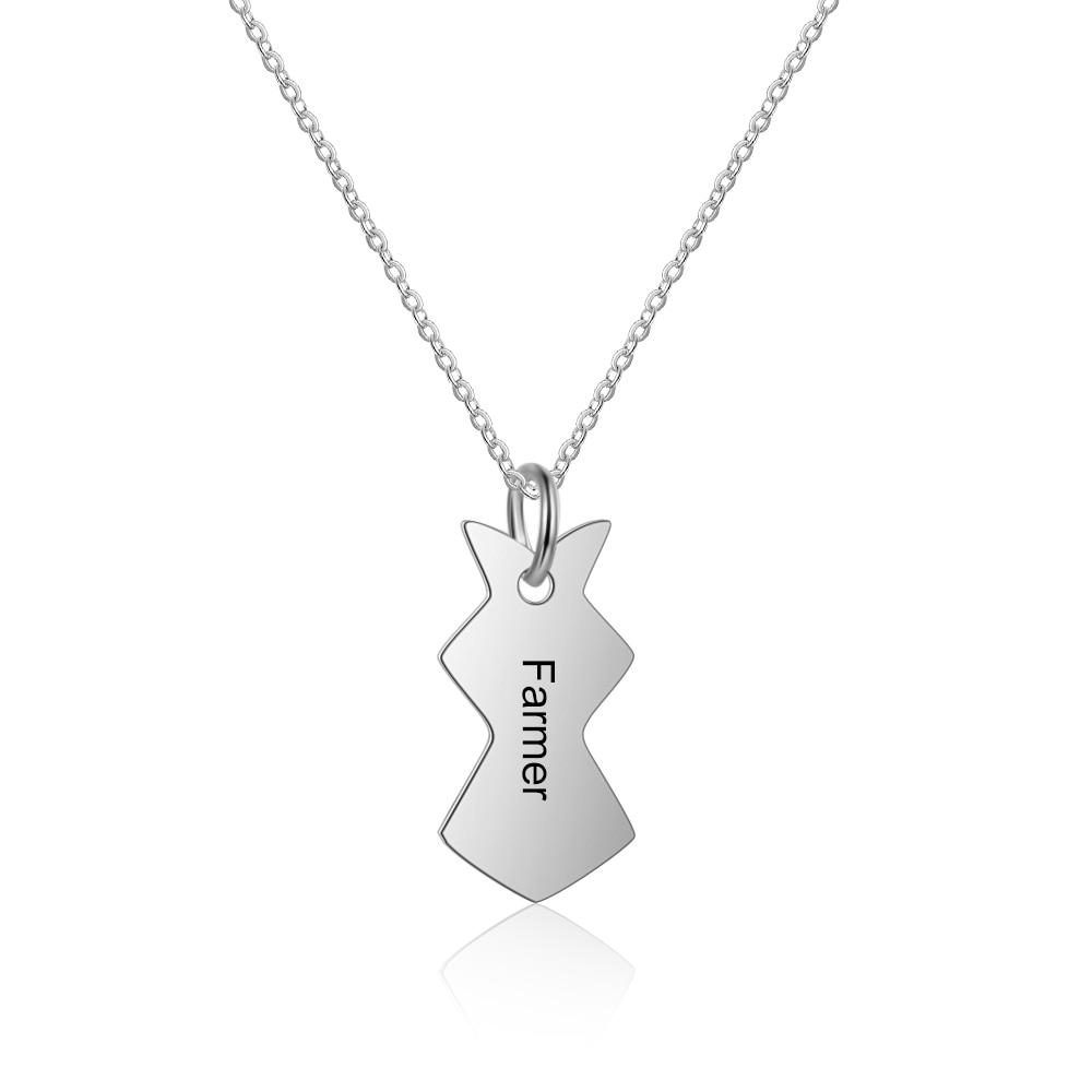3 Pcs Heart Shape Personalized Name Necklace-Customized Jewel